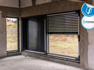 Nowoczesna stodoła wyposażona w energooszczędne okna Al-TECH FIXOKNA